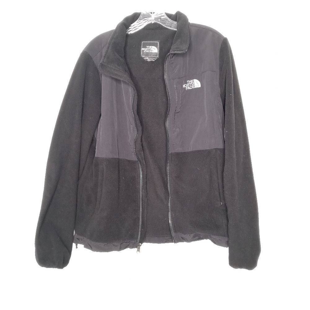The North Face black zip up fleece jacket